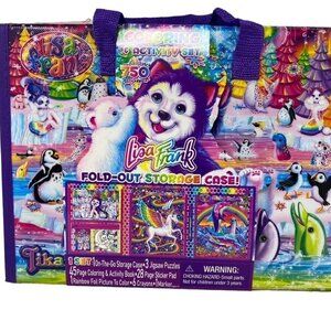 Lisa Frank Coloring and Activity Set Fold Out Storage Case